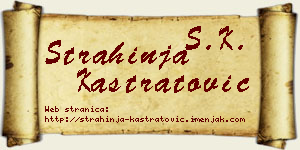 Strahinja Kastratović vizit kartica